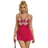 Subblime - 954130 Babydoll À Motif Floral Rouge L/Xl